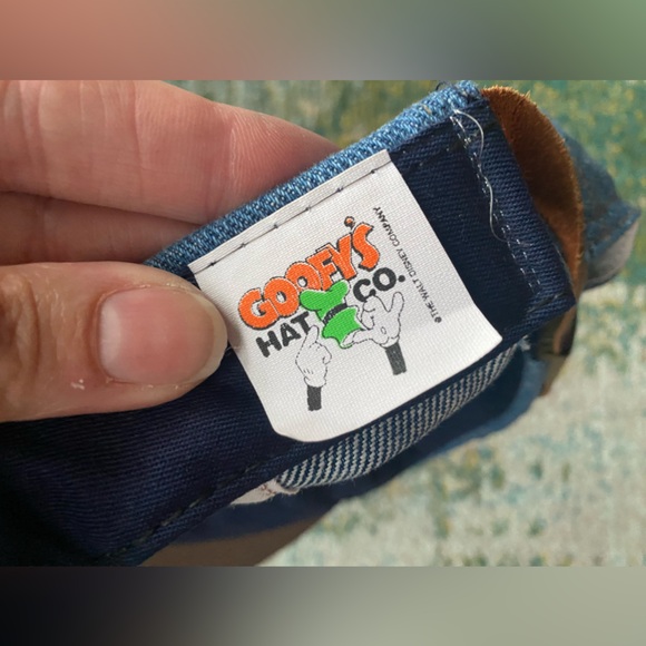 Vintage 90s Mickey Mouse denim and leather logo patch hat, one size - Picture 8 of 11